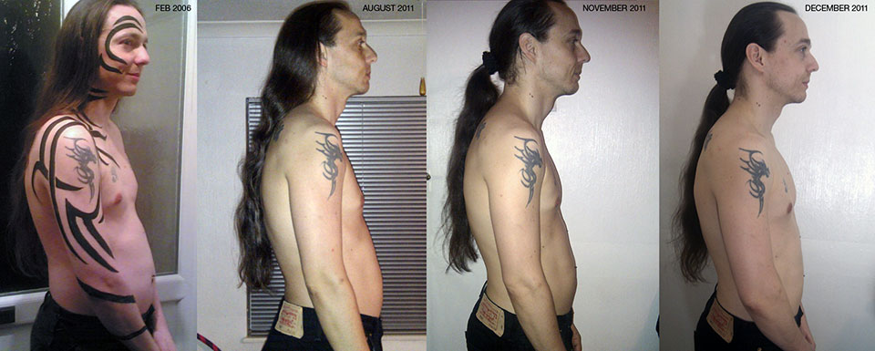 Montage of side photos.